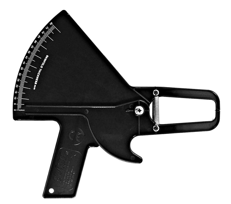 Skinfold Caliper with Body Fat Software and Multilingual Manual (Black)