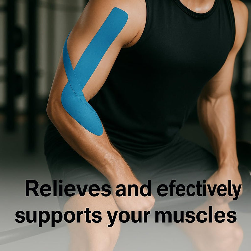 Kinesiology Rolls - Pack of 12 Sports & Face Tapes | 2.5 & 5 cm | Elastic & Waterproof Adhesive | Camouflage & Solid Colours | Breathable, Hypoallergenic, Residue-Free