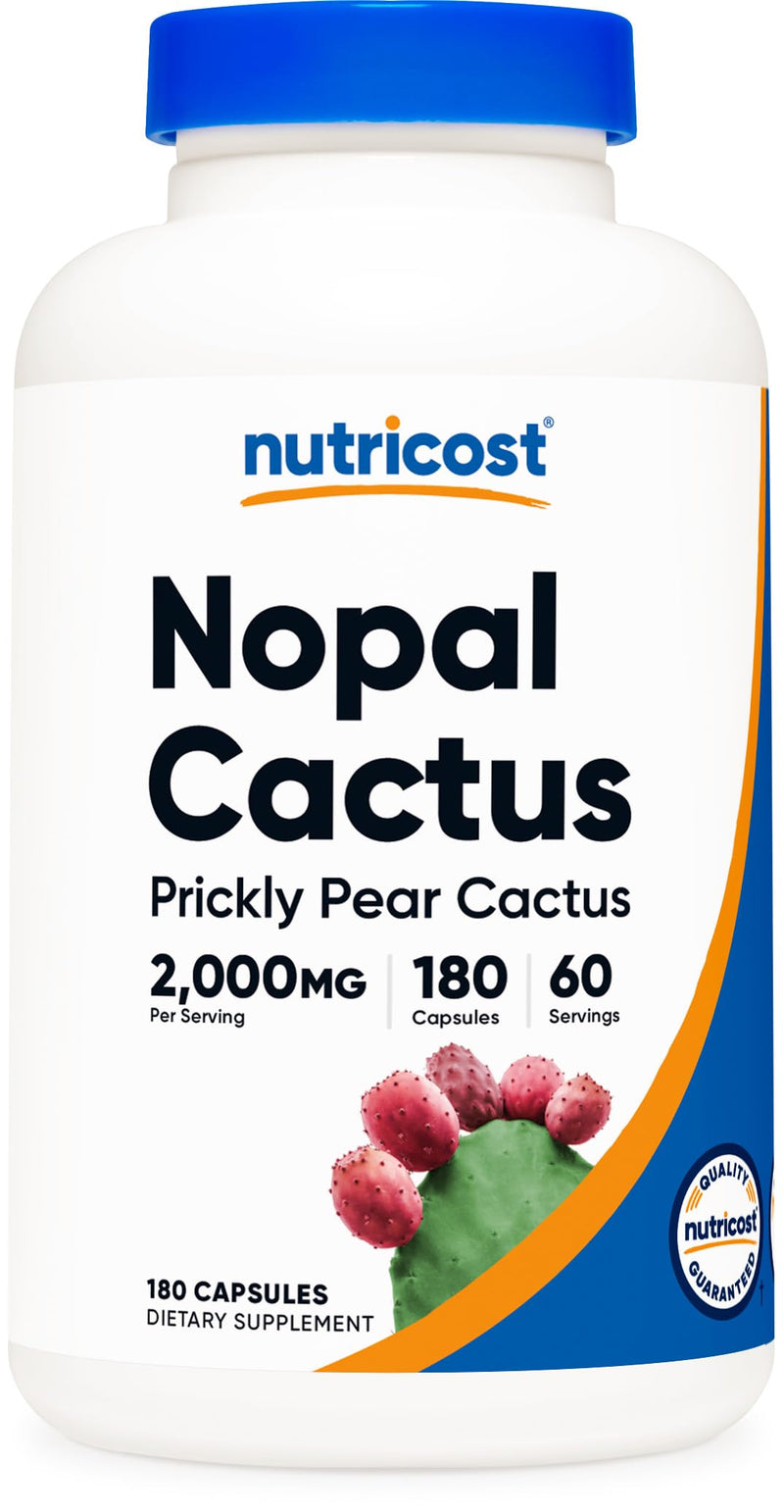 [Australia] - Nutricost Nopal Cactus (2000mg) 180 Vegan Capsules - Prickly Pear Cactus, 60 Servings 