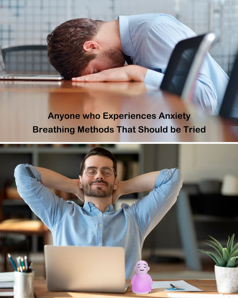 [Australia] - Mindfulness Meditation Anxiety & Stress Relief Tool - Relaxing for Adults Kids - Upgraded 2 in 1 Touch Breathing Night Light Sleep Aid & ADHD Tools for Women Men Pack of 1 