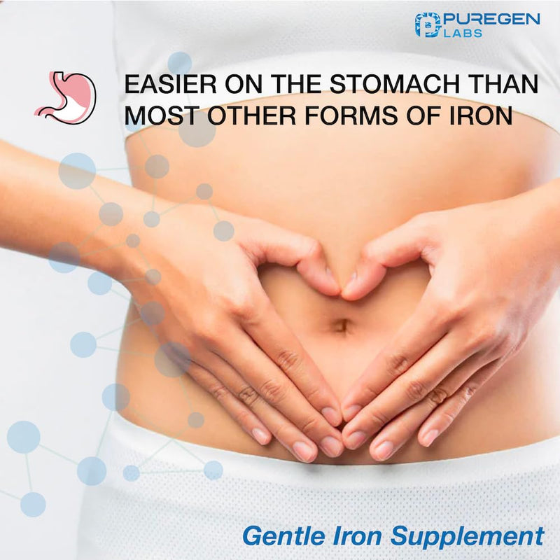 [Australia] - Puregen Labs Ferrous Gluconate 324 mg [High Potency] Iron Supplement, Gentle on Stomach - 100 Tablets 1 
