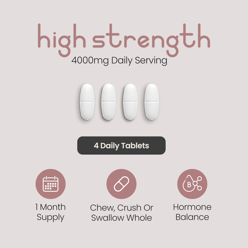 VitaBright Myo-Inositol D-Chiro-Inositol Tablets | 4000mg A Day | 120 Chewable Tablets | Contribute to Hormone Balance for Women | D Chiro & Myoinositol (Vitamin B8) with Chromium, B6 & Folic Acid