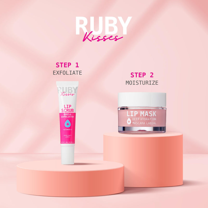 [Australia] - Ruby Kisses Exfoliating Lip Scrub, Gentle Smoothing for Soft Lips, Jojoba & Shea Butter Enriched, Non-Greasy, Hydrating Lip Care, Lightweight for Healthy & Supple Lips 