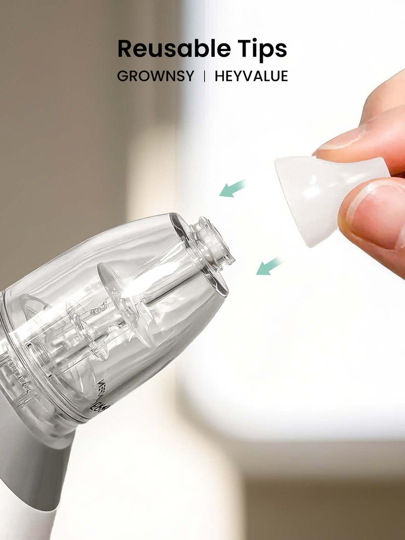 [Australia] - GROWNSY Official Upgraded Larger Suction Chamber and 3Pcs Silicone Tips for GROWNSY Nasal Aspirator, Nose Sucker Replacement Kit Larger Suction Chamber + 3Pcs Tips 