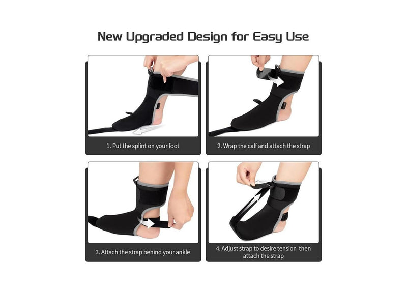 [Australia] - Plantar Fasciitis Night Splint Sock: Unisex Plantar Fasciitis Brace with Massage Ball for Foot Pain Relief by Plantar Fasciitis Achilles Tendonnitis Foot Drop Heel Spur Flat Arch (M/L) M/L 