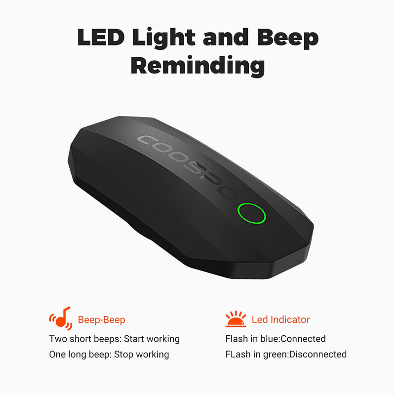 [Australia] - COOSPO Bluetooth Heart Rate Monitor Chest Strap H808S, ANT+ BLE HR Monitor Chest, HRM IP67 Waterproof, Use for Running Cycling Gym and Other Sports H808S Black 