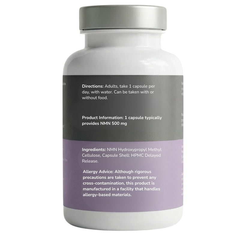 Pure NMN for NAD+ Supplement UK (2 Month Supply) | Cellular Energy & Healthy Ageing Support – 60 Capsules – Advanced Formula