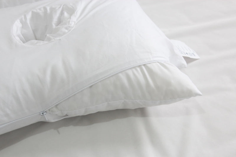 [Australia] - Ear Pillow Designed for Sleeping Comfort with Sore Ear Relief | Specialized for Ear Piercings | Memory Foam Pillow Tailored Chondrodermatitis CNH | Side Sleepers Piercings (White/Cotton, 3 Piece Set) White/Cotton 
