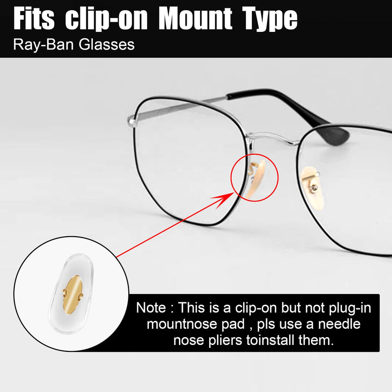 [Australia] - 6 Pairs Replacement Nose Pads, Replacement Nose Pads for Ray Ban Clip-on Soft Nose Pads Sunglasses Repair Kits for RayBan Aviator RB3025 3026 RB3030 RB3211 RB3362 RB3625 (Gold+Silver) 