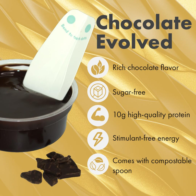 [Australia] - Chocolate Energy Pods, Snack Fudge & Compact Meal Replacement Cup, Sugar-Free, Gluten-Free, Keto, Vegetarian, 10g Whey Protein, Made with Gourmet Cacao (Pack of 8) 