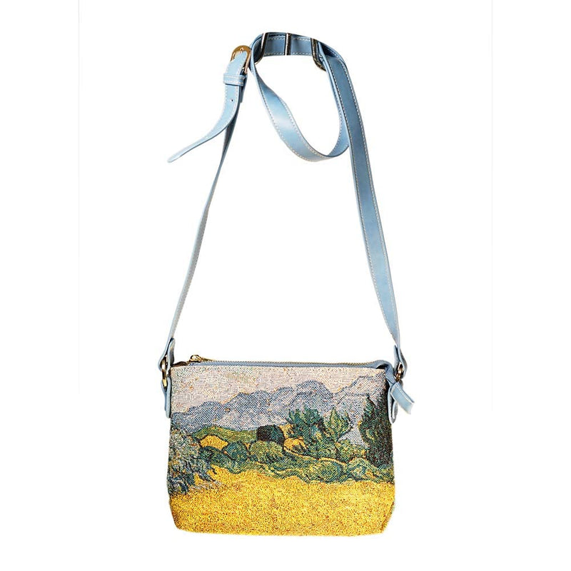 Signare Tapestry Crossbody Bag Sling Shoulder Purse for Women Wheatfield