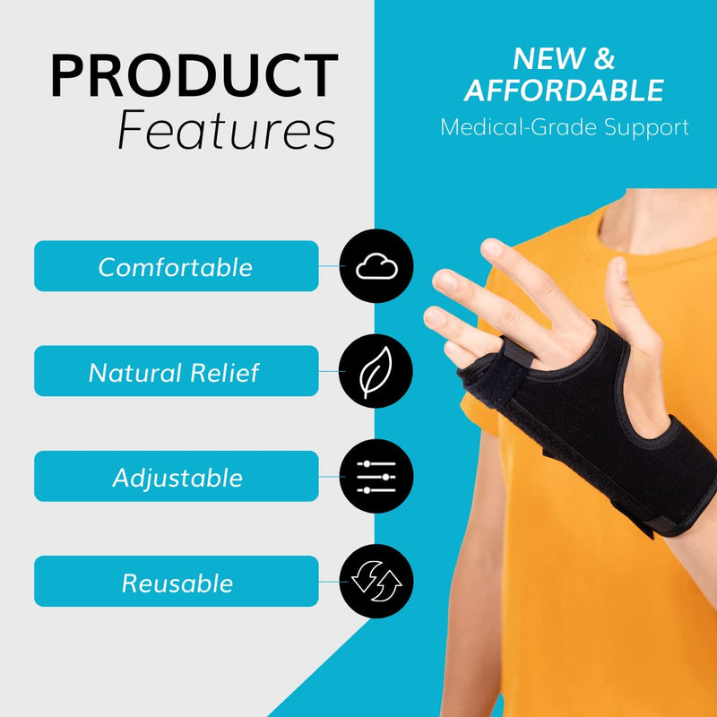 [Australia] - BraceAbility Ulnar Gutter Splint - Hand Support Brace for Metacarpal and Boxer's Fracture Treatment, Broken or Jammed Pinky and Ring Trigger Finger Pain Relief, Right or Left Immobilizer Cast (M) Medium 