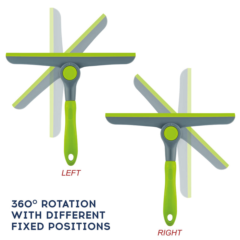 [Australia] - DSV Standard Shower Squeegee for Glass Doors, Squeegee for Window Cleaning, All Purpose Window Cleaner Tool for Car Squeegee,Windshield | Mini Window Squeegee for Home | 10" Blade and 8.3" Long Handle Handheld Squeegee 