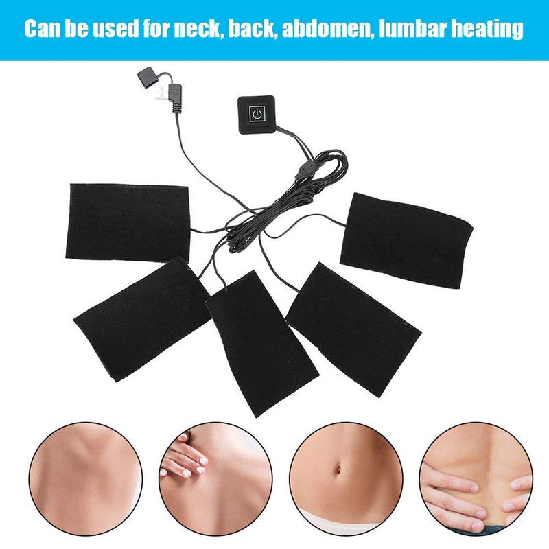 [Australia] - USB Electric Cloth Heater, Five Portable Waterproof Foldable Heating Pads Adjustable Temperature Heating Element Warmer Tool 