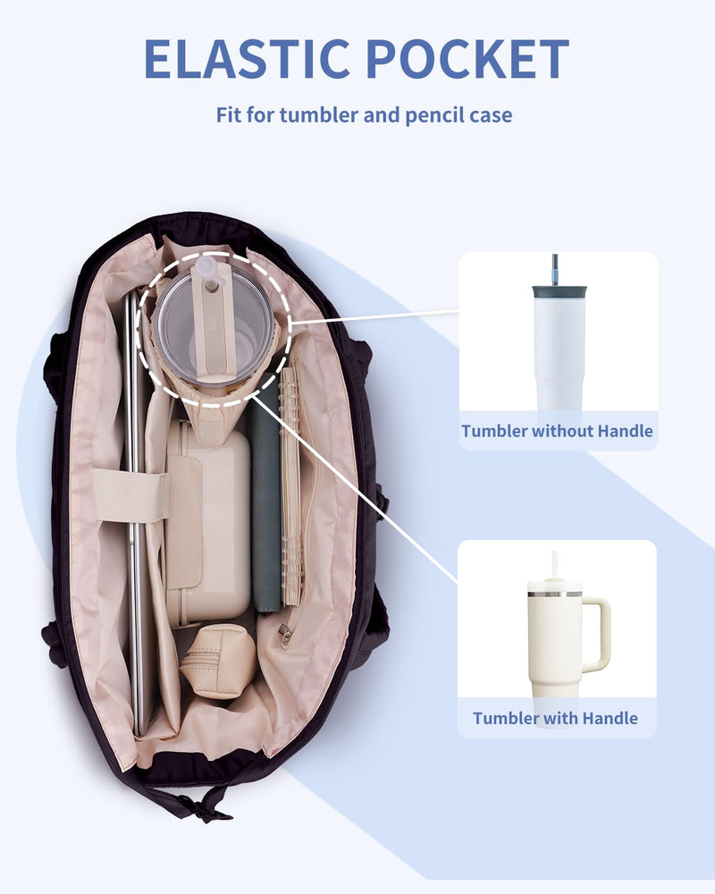Wandering Nature puffer tote bag and makeup bag