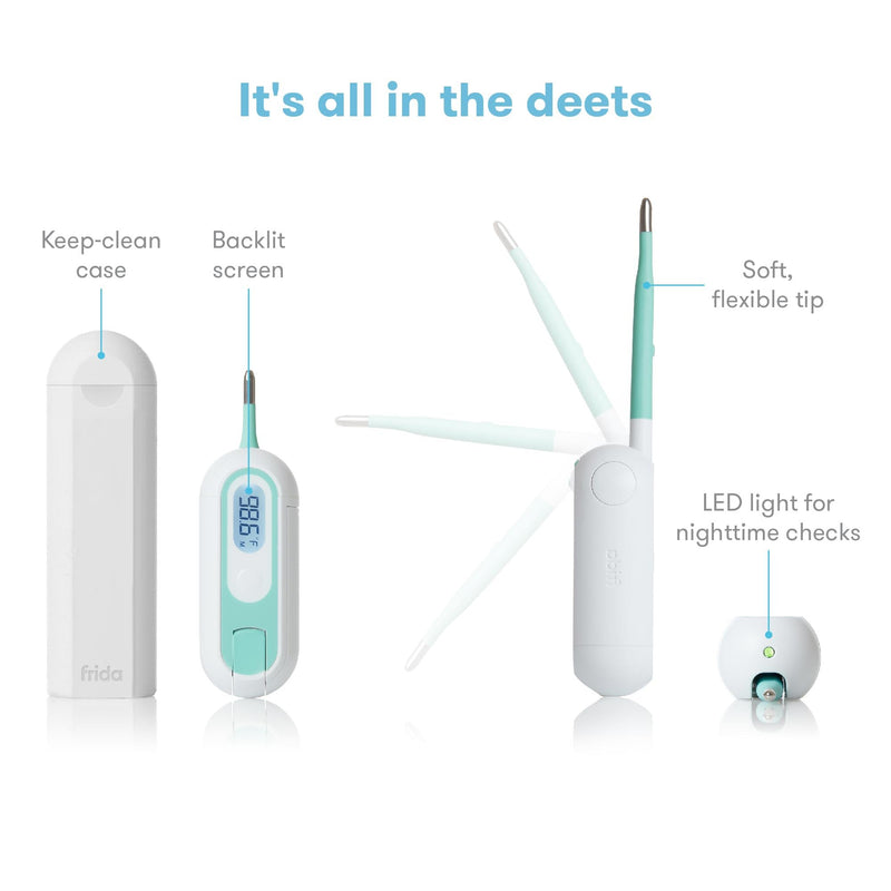 [Australia] - Frida Baby 3-in-1 True Temp Digital Thermometer for Fevers: Babies & Kids (Rectal, Underarm + Oral) 
