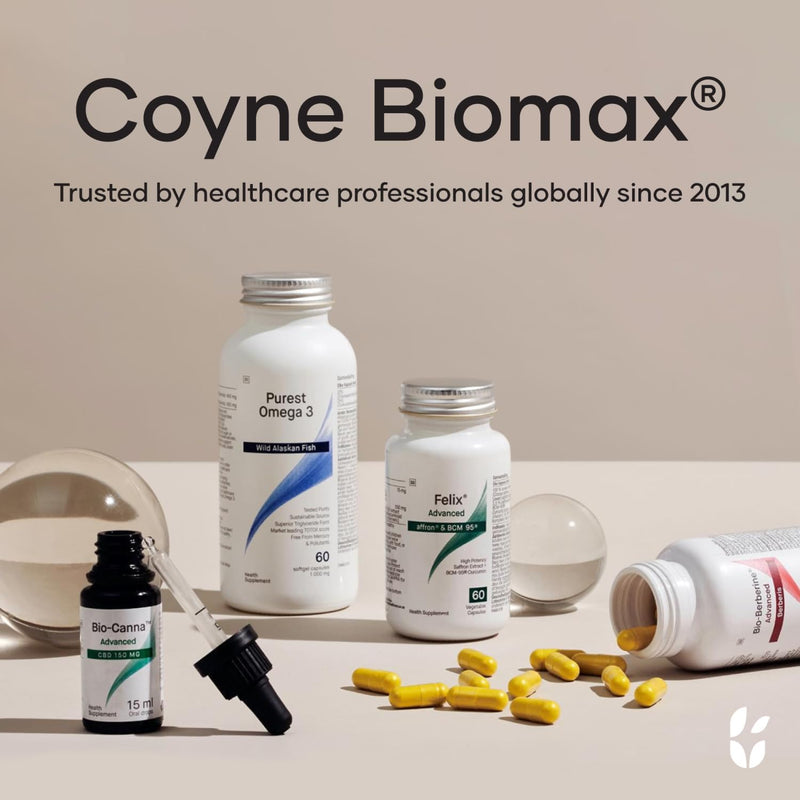 Coyne Biomax – Vitamin B Complex – High Absorption Liposomal B-Complex with Quatrefolic for Energy & Cognitive Health – Methylated Vitamin B Supplements – 30 Vegan Capsules