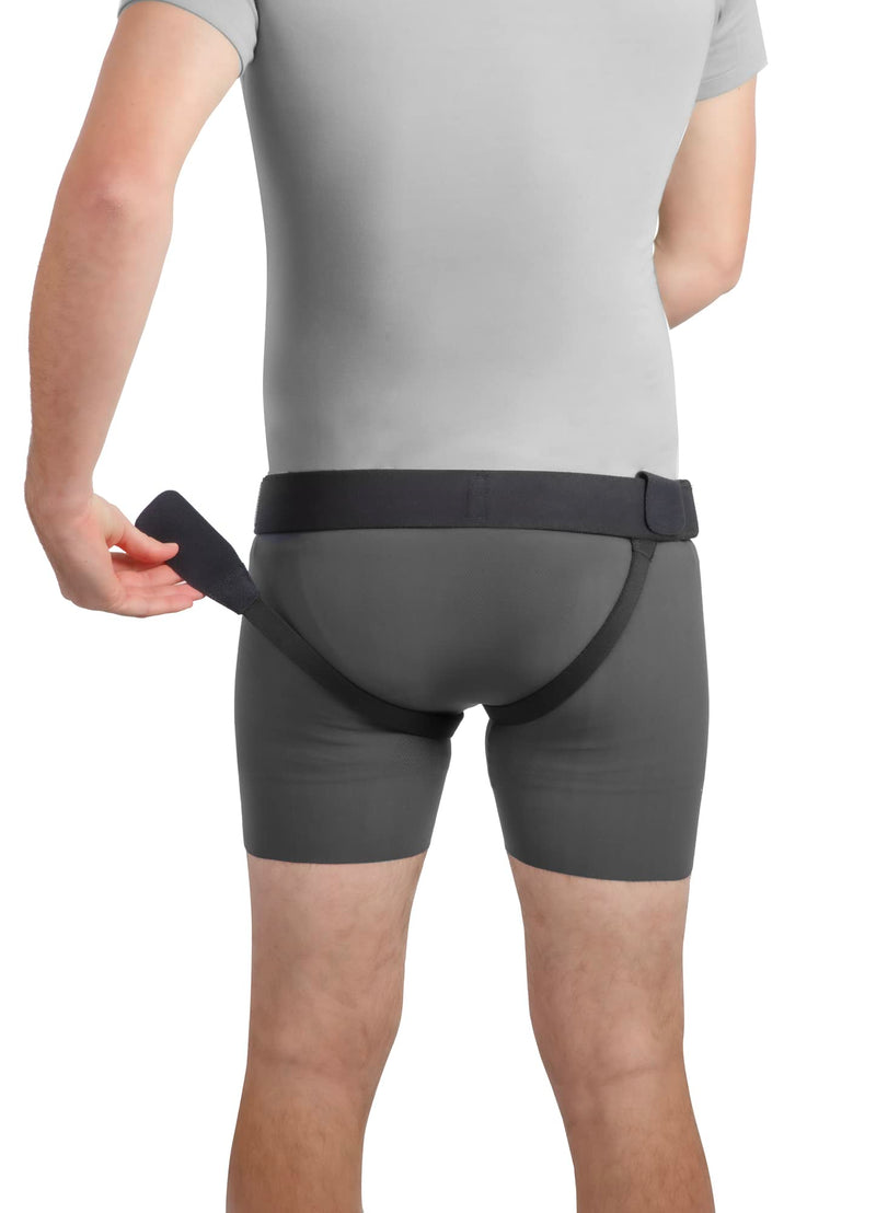 Movibrace Inguinal Groin Hernia Belt Black (Double, Medium) Black (Double)