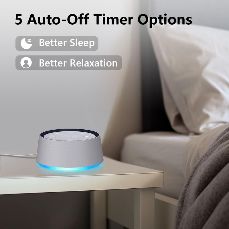 [Australia] - Brown Noise Sound Machine White Noise Machine with 30 Soothing Sounds for Sleep 12 Colors Night Light for Baby Adults Kids Sleep Machines 36 Volume Levels 5 Timers for Home Office Travel 