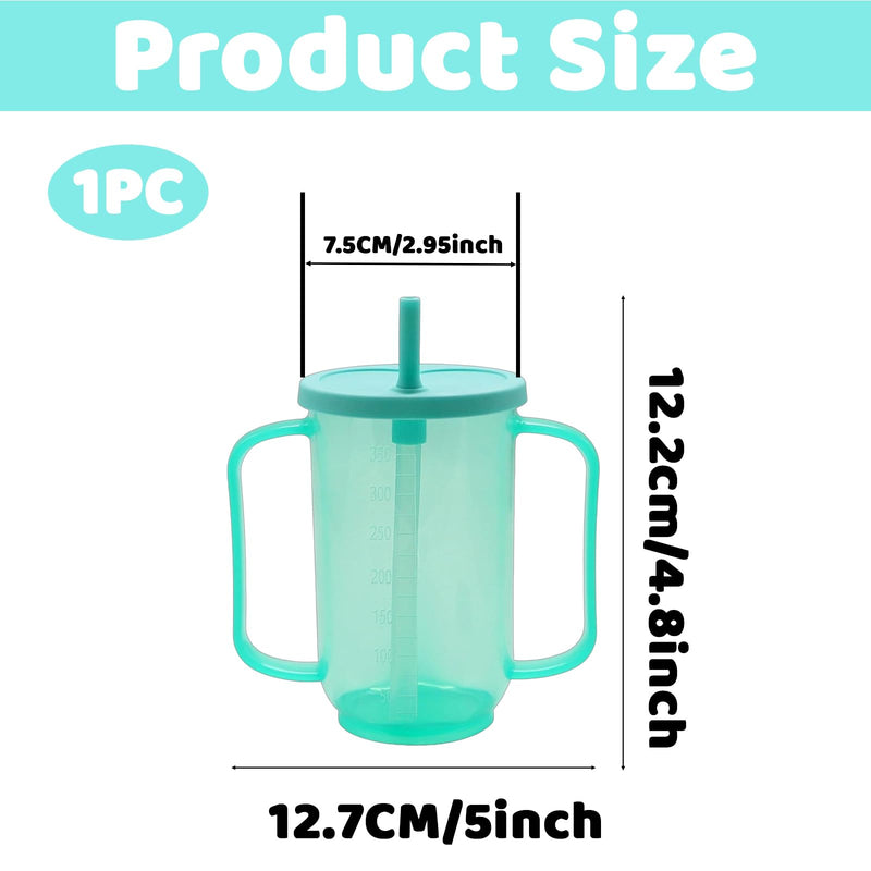 YREYBN Adult Plastic Straw Cup, Adult Sippy Cups for The Elderly Non Spill, Spill-Proof Sippy Cups with Straw and Lid, for The Elderly, Disabled, Hospital and Convalescent Care