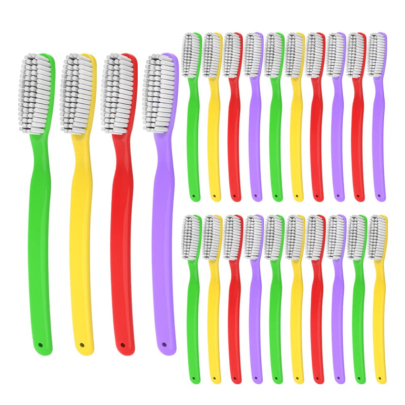Hard & Firm Toothbrush Stiff Bristle Brush for Smokers Oral Care Teeth Whitening Cleaning for Adult Travel Pack of 24