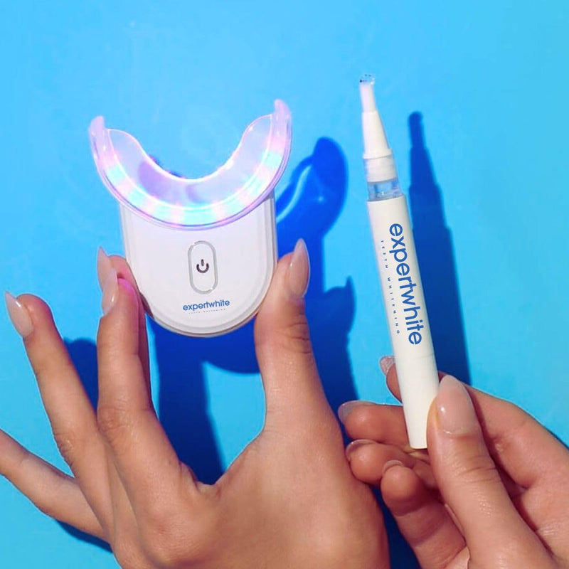 InstantGlo Teeth Whitening Kit with 32X LED Light, 35% Carbamide Peroxide Whitening Gel Pens, Fast Teeth Whitener for Sensitive Teeth, Enamel-Safe, Dentist-Trusted incl. Mouth Tray