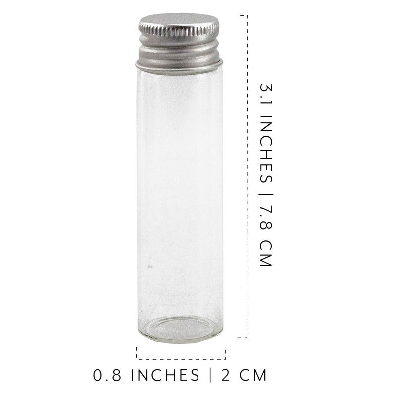 [Australia] - Darware Party Favor Matches Jars (24-Pack): Empty Glass Vials with Strike Stickers for Wedding Favors and DIY Gifts 