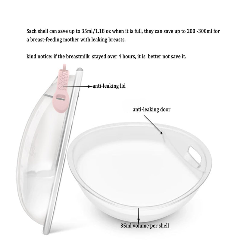 [Australia] - Breast Shells Milk Collector, with a Storage Organizer Box for Breastfeeding Nursing Mum, Collect Leaking Breastmilk,Reusable Silicon Pads, Soft and Skin-Friendly, Easy to Wear,Protect Sore Nipples breast shell with a case 
