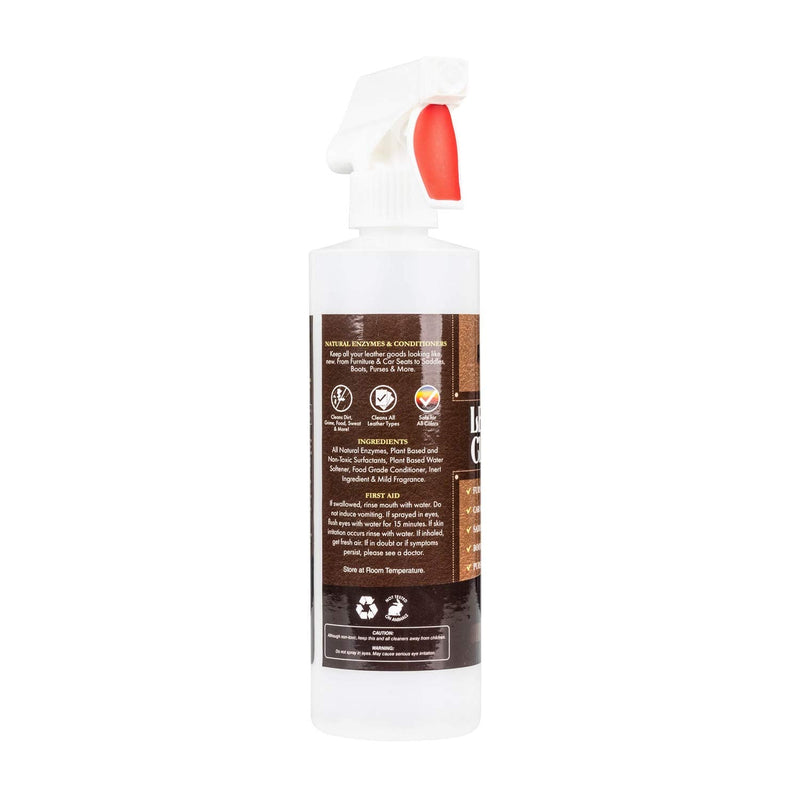 [Australia] - Amazing Leather Cleaner/Conditioner/Deodorizer | Powerful, Natural Enzyme Cleaner | USA Made | Great for Leather & Vinyl, Furniture, Boots, Purses, Clothing & More Removes Stains Spray & Wipe (16oz) 16 Fl Oz (Pack of 1) 