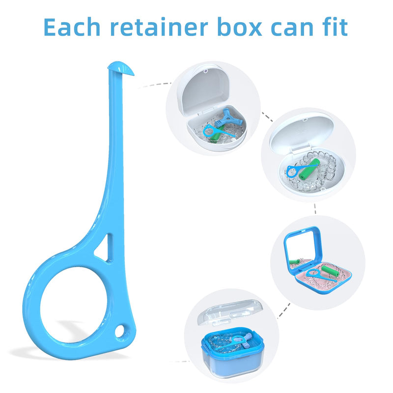 [Australia] - Aligner Removal Tool, 10 Invisible Braces Removal Tools, Retainer Remover Tool, Suitable for Removing Braces, Trays, Retainers, Dentures and Aligners(Blue). Regular size B 10pcs Light blue 