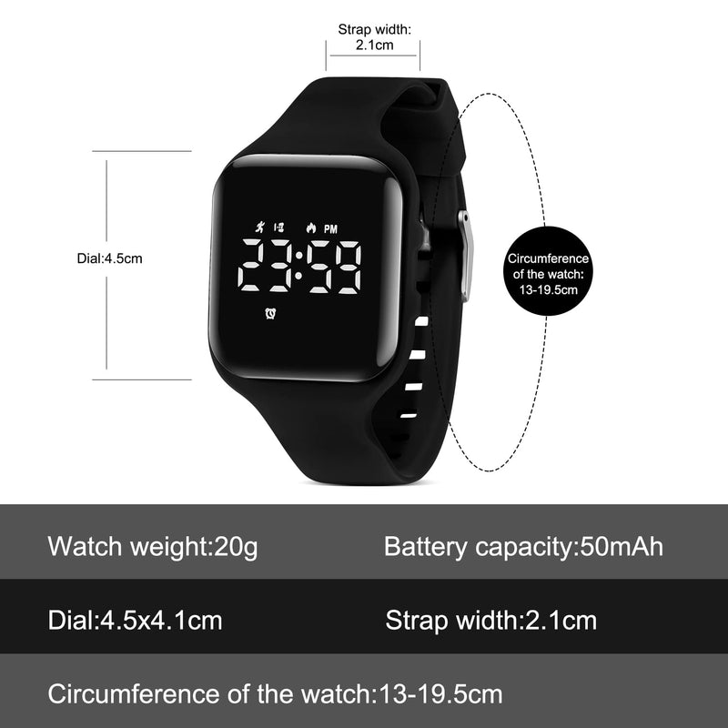 [Australia] - NN BEN NEVIS Kids Watch, Digital Watch for Boys Girls, Sport Watch with Fitness Tracker, Alarm Clock, Stopwatch, No App and Waterproof, Watch for Kids Ages 5-12 01-Black-E 