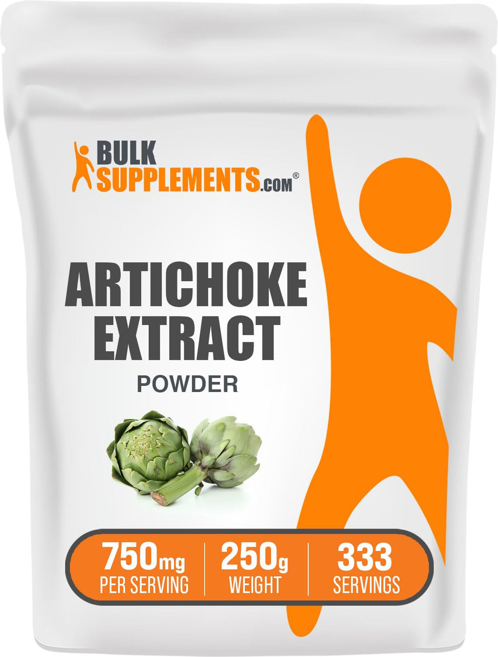 BulkSupplements.com Artichoke Extract Powder - from Artichoke Leaf & Stem, Artichoke Supplement, Artichoke 750mg - Herbal & Gluten Free, 750mg per Serving, 250g (8.8 oz) (Pack of 1) 8.75 Ounce (Pack of 1)