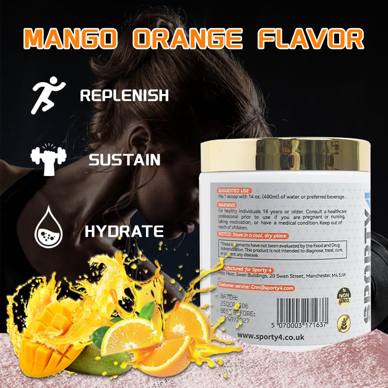 Keto-Pro Electrolytes Powder 30 Days Supply | 30 Servings Supporting Your Keto Fasting, Health & Fitness Goals | Orange Mango Flavour