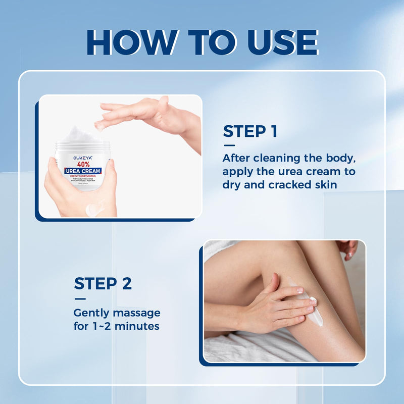 [Australia] - OUKEYA 42% plus Salicylic Acid 2% with 40 percent Urea Cream 40 percent Intensive Repair Treatment for Cracked Skin on Hands, Heels, Elbows, Relief for Dry FeetEnhanced Pump Dispenser Packaging 2 Pack 5.29 Ounce(40% Urea Cream&42%Urea Cream) 