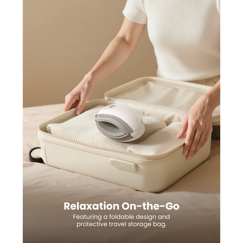 [Australia] - BOB AND BRAD Eye Massager FSA Eligible/HSA Eligible, EyeOasis 2 Heated Eye Mask for Migraines with Music, Smart Migraine Massager Reduce Dry Eyes Improve Sleep, Birthday Gifts for Women Men Mom Dad Pearl White (Deep Relaxation, Sleep Aid) 