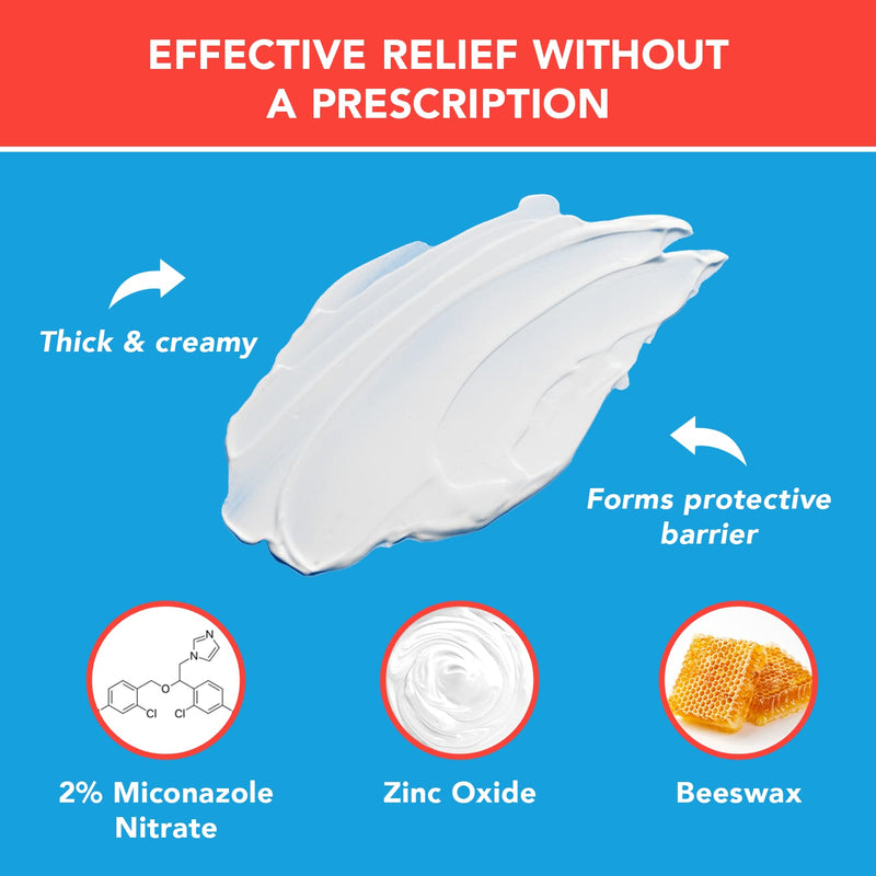 Triple Paste AF Antifungal Ointment, 2% Miconazole Cream, 2 oz | 2% miconazole antifungal ointment helps treat athlete's foot and ringworm; skin antifungal cream in 2 oz tube. 2 Ounce (Pack of 1)