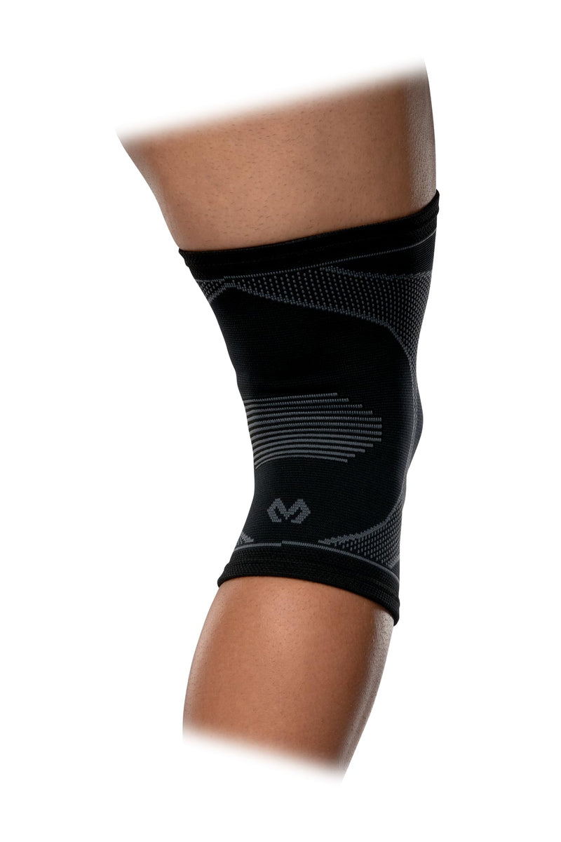 [Australia] - McDavid Elite Knee Sleeve with Gel Pad and Stays. Compression Knee Patella Support for Knee Pain Relief. Engineered Elastic. For Men and Women. Left or Right Leg. Black or Grey. Small 