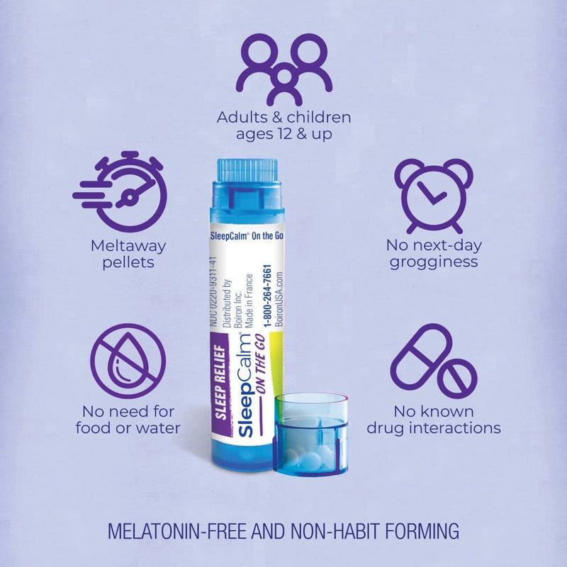 Boiron Pulsatilla 30C Nasal Congestion Relief (240 Pellets) SleepCalm Sleep Aid (80 Count)