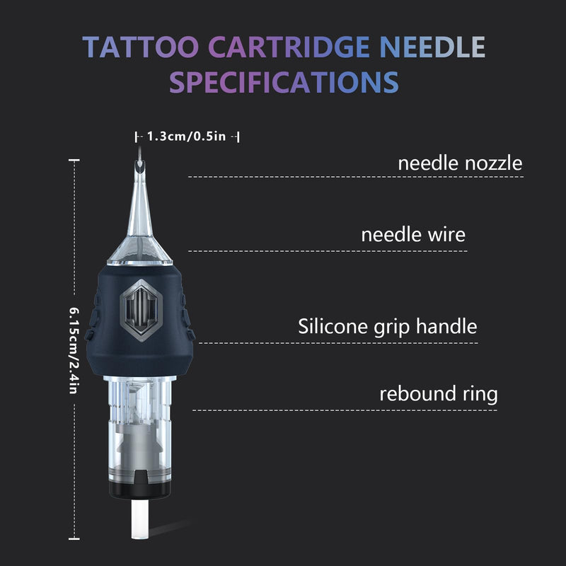 [Australia] - 50pcs Mixed Tattoo Needles ，GBK Tattoo Cartridge Needles,Round Liner # 12, 3rl 5rl 7rl 9rl 11rl 5rm 7rm 9rm 11rm 13rm,Suitable for Tattoo Beginners and Tattoo Artists 