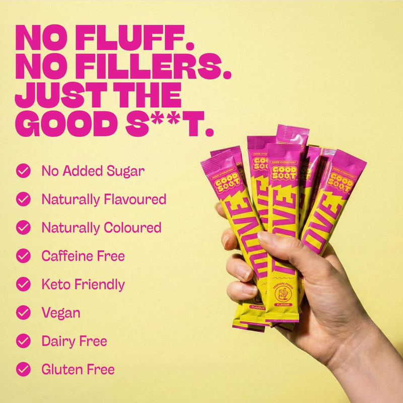 Move Electrolyte Powder Sachets (26 Pack) Sugar Free Workout Hydration Drink Mix L-Citrulline, L-Taurine, B-Vitamins - Clean Keto Electrolytes for Sports, Energy & Recovery Tropical Punch