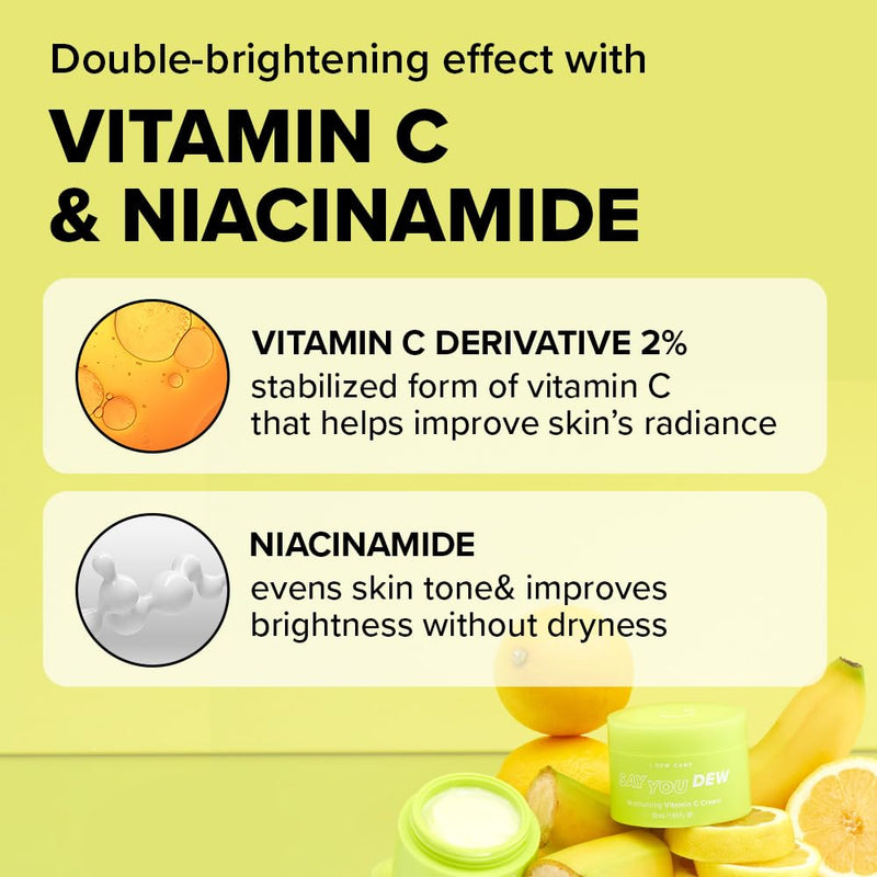 I DEW CARE Vitamin C Face Moisturizer - Say You Dew | Korean Skin Care Routine Panthenol, Niacinamide, Non-irritating, Hydrate and Illuminate Glass Smoother Skin, 1.69 FL Oz 01 Say You Dew