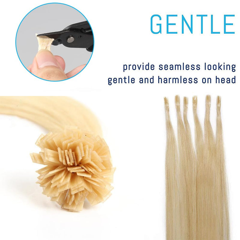 [Australia] - Keratin Extension Tool Kit Hair Extension Pliers K/I/U/V Tip Hair Extensions Bonding Cutter 20g Italian Keratin Glue Beads for Fusion Keratin Bonding Glue Remover for Pre-bonded Extensions Clear 