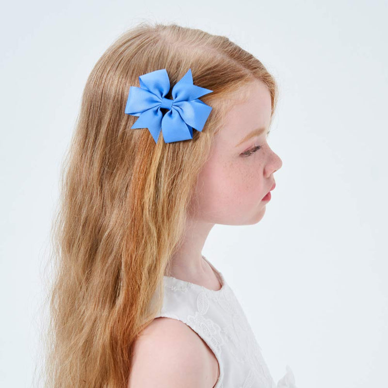 [Australia] - 40PCS 3 Inch Hair Bows for Girls Grosgrain Ribbon Toddler Accessories with Alligator Clip Bow Baby Kids Teens Color(1-40) 40Pcs 