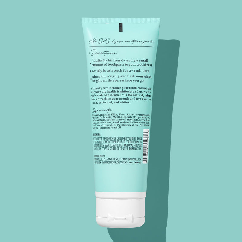 [Australia] - Wink Well Nano Hydroxyapatite Toothpaste- Protect & Whiten Remineralizing with Fresh Mint Flavor- 100% Natural Flouride Free for Adults & Kids- Vegan, 4Oz (1) 1 