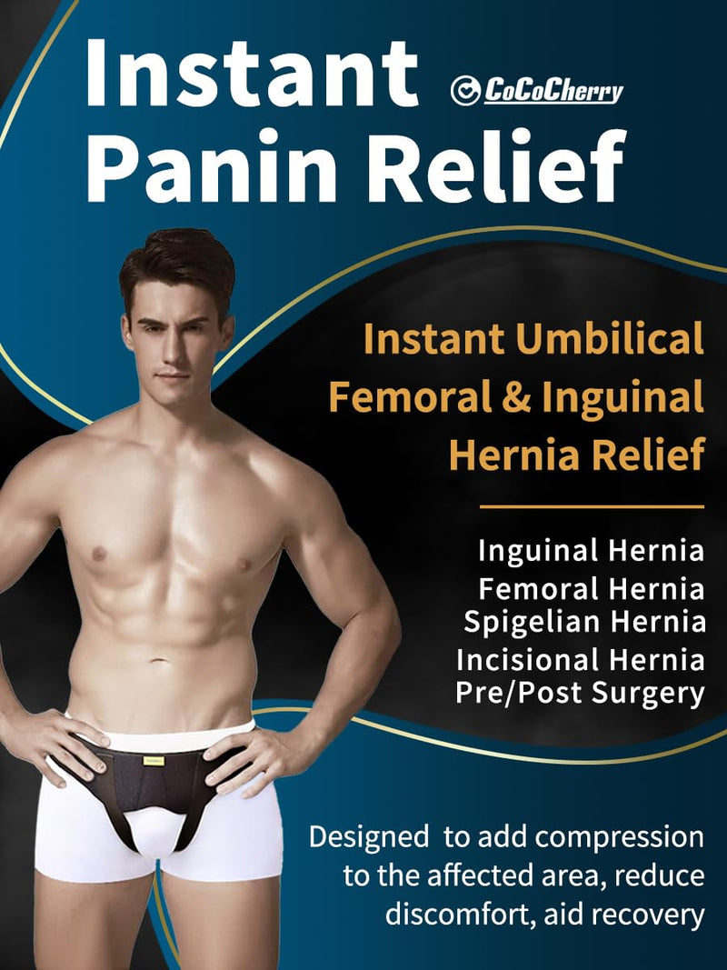 Hernia Belts for Men, Hernia Support Belt for Men, Inguinal Nguinal Hernia Belt for Men Inguinal or Sports Hernia, Femoral, Umbilical, Pain Relief Recovery Large