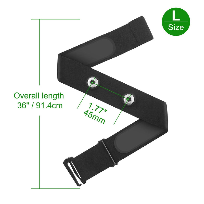 [Australia] - COOSPO Heart Rate Monitor Replacement Chest Strap,Replacement Heart Rate Monitor Soft Strap Compatible with Wahoo Tickr/Polar H7/Garmin HRM-Dual/moofit/XOSS/Power Labs/COOSPO Black 36 Inch 