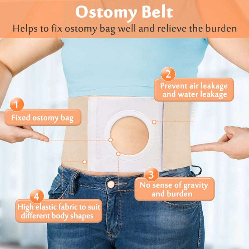[Australia] - Mybow Ostomy Belt Hernia for Men Women, Urostomy Belt Ostomy Wrap, Stoma Protector, Ileostomy Support Belt, Colostomy Post Operative Abdominal Binder, Hernia Wrap Belt (XL 40-43) X-Large (Pack of 1) 