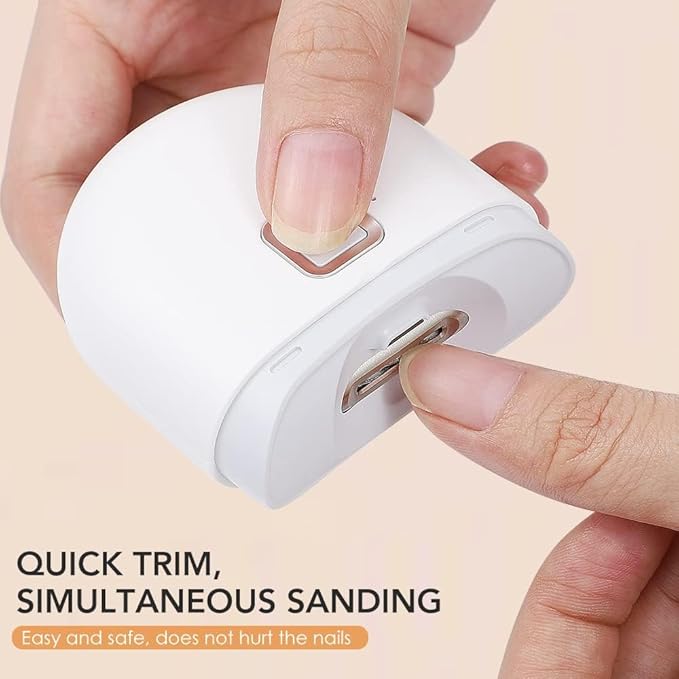 [Australia] - Electric Nail Clippers,Cordless Curved Design, Automatic Nails Blanking Sanding, No Noise, One-Key Operation Portable Nail File for Children Elderly Adults Manicure 