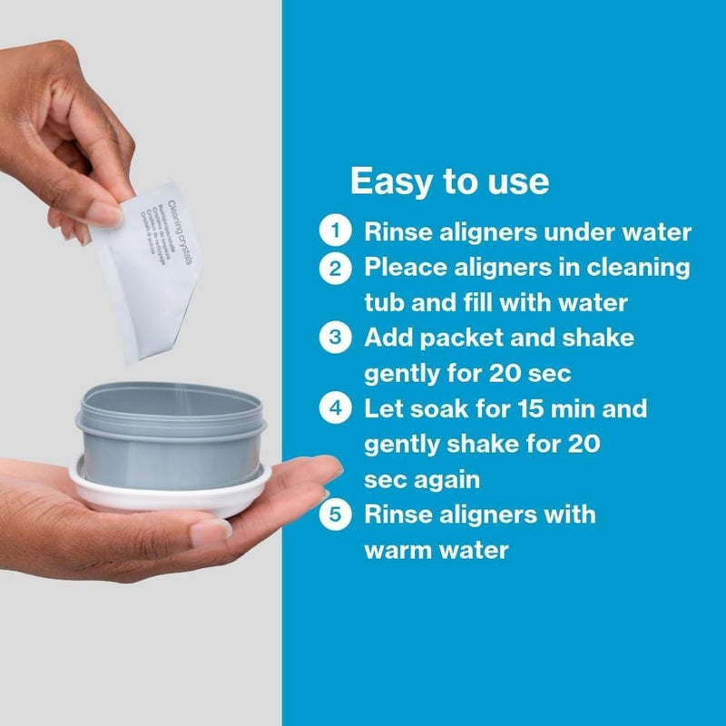 [Australia] - Cleaning Crystals - 50 Packets, For Clear Aligners & Retainers, Fast-Acting Cleaner Powder for Daily Use 