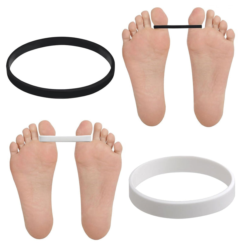 [Australia] - DAKLUNAR 4PCS Hallux Valgus Training Band for Bunion Toes for Men and Women Toe Separators to Relieve Bunion Pain Easy to Use and Comfortable（Black, Blue, Green, White） 